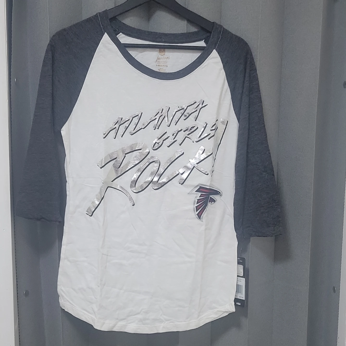 NFL Atlanta Falcons Juniors "Girls Rock!" Raglan T-Shirt - photo 2