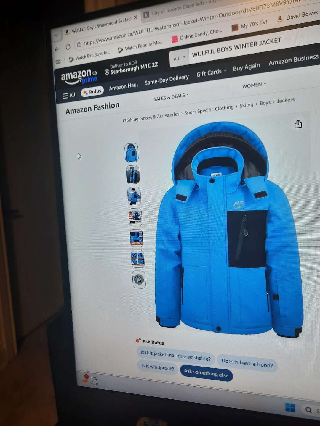 Boys Waterproof Winter Ski Jacket