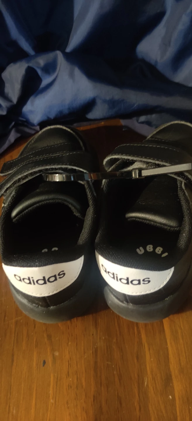Adidas Black Velcro Sneakers kids size 10 - photo 3