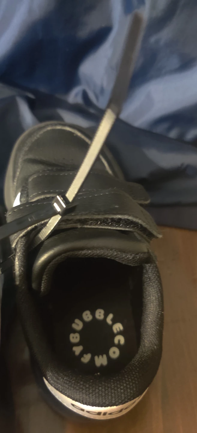 Adidas Black Velcro Sneakers kids size 10 - photo 4