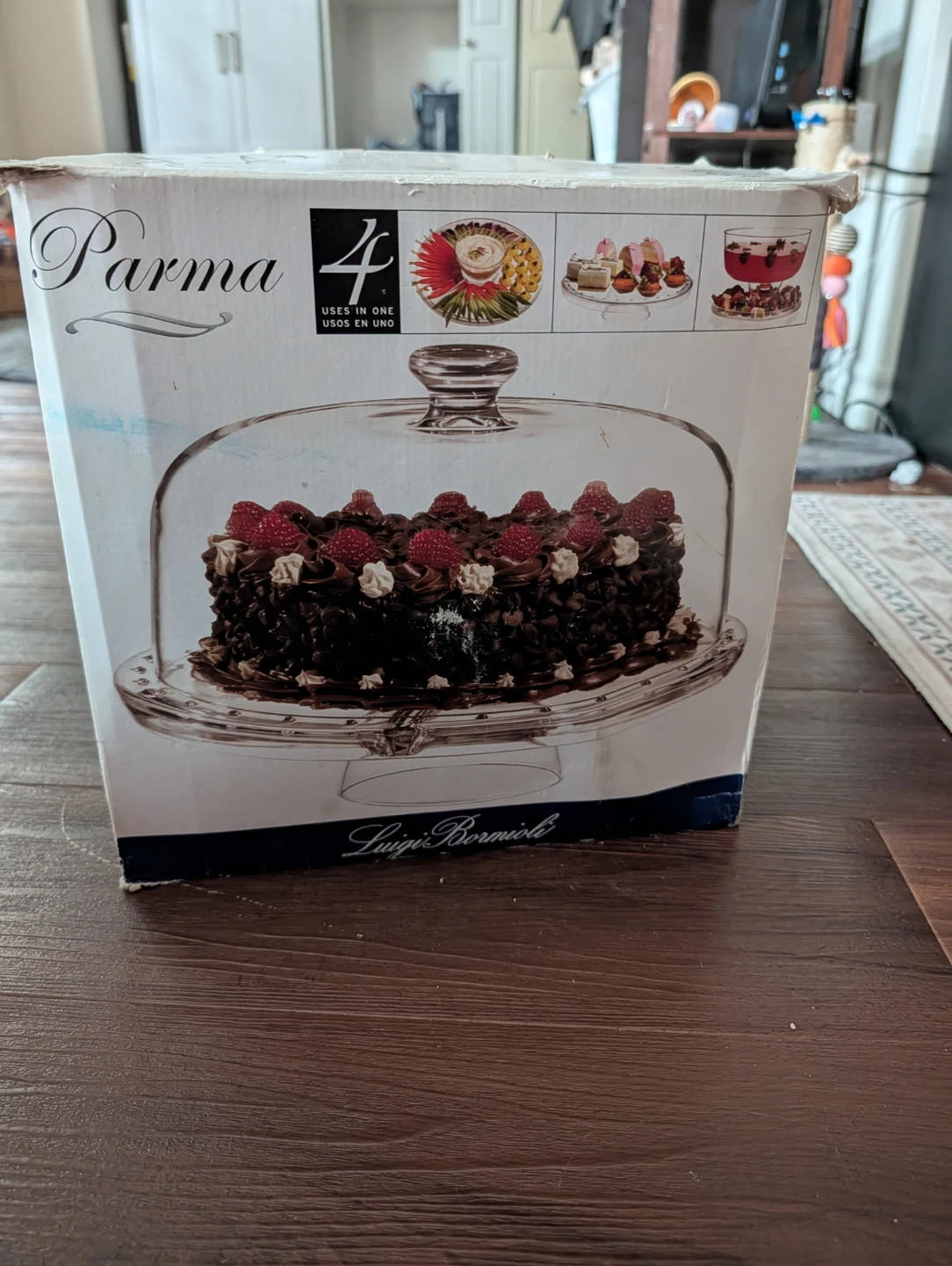 Luigi Bormioli Parma Glass Serving Platter with Dome