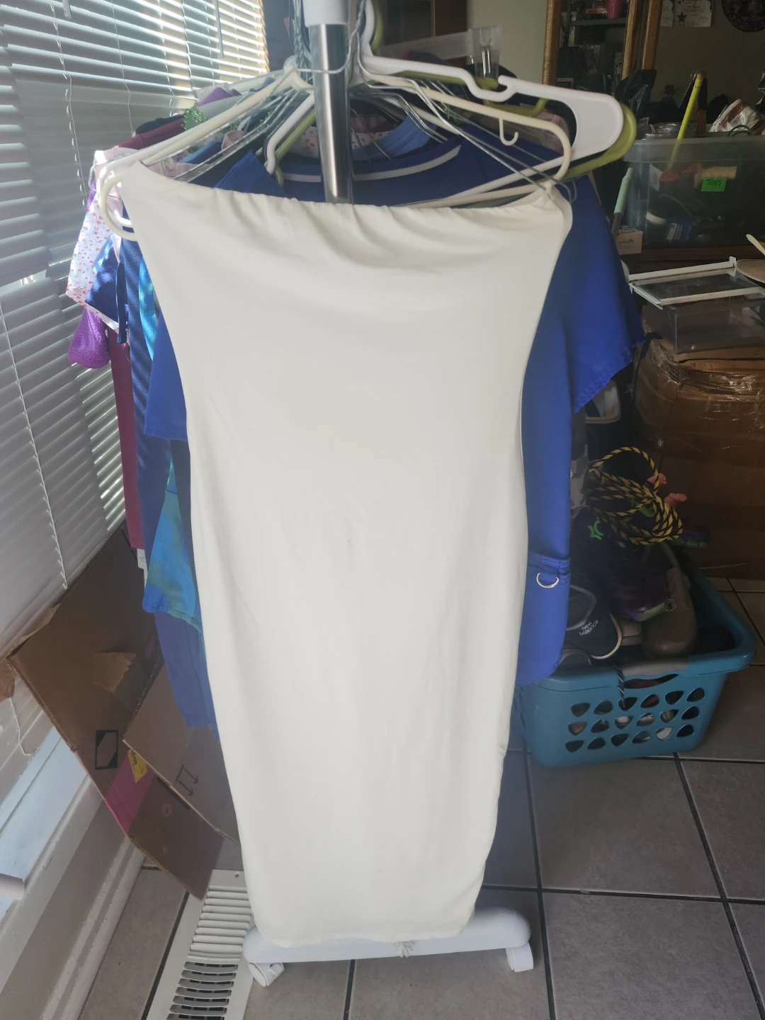 White Strapless Bodycon Dress