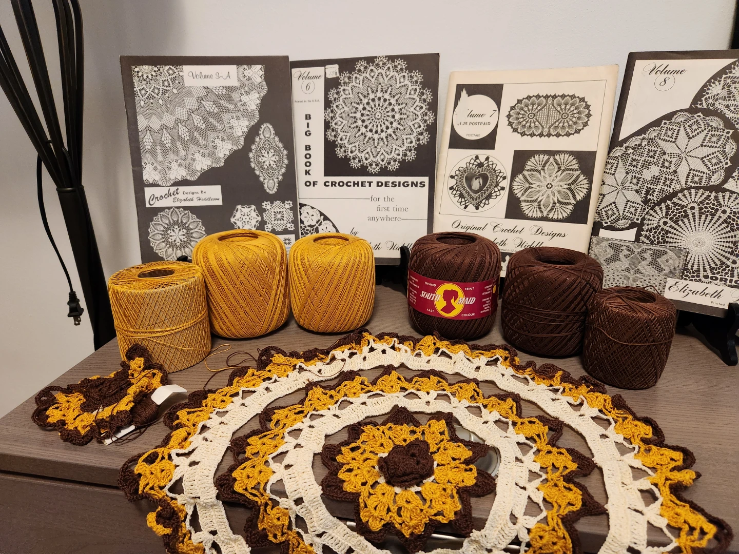 Handmade Crochet Doily and Yarn - photo 2