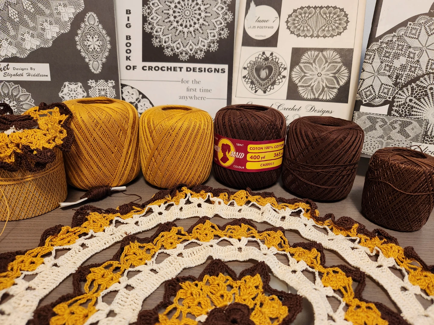 Handmade Crochet Doily and Yarn - photo 4