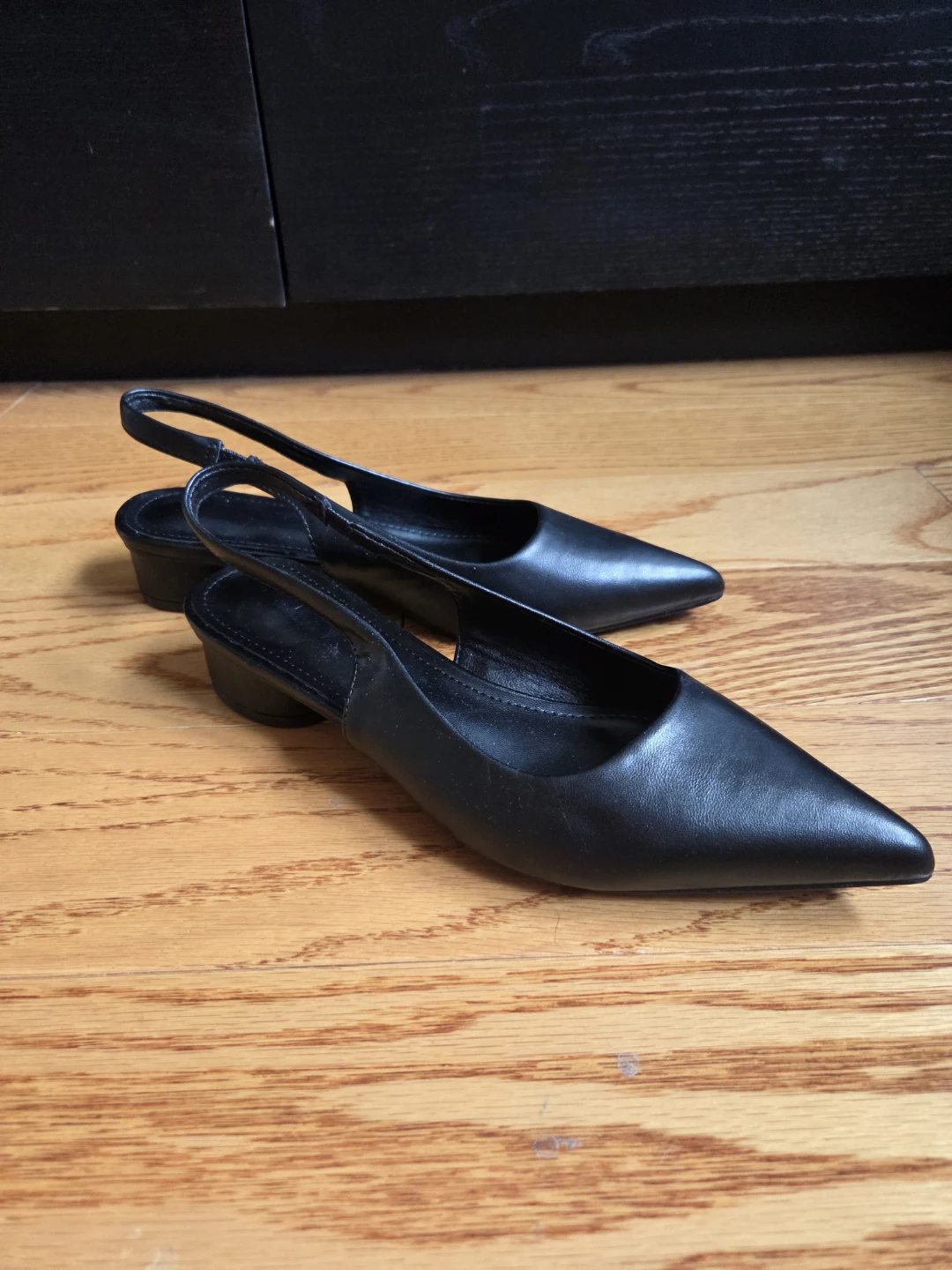 NEW Black Slingback Heels, size 9