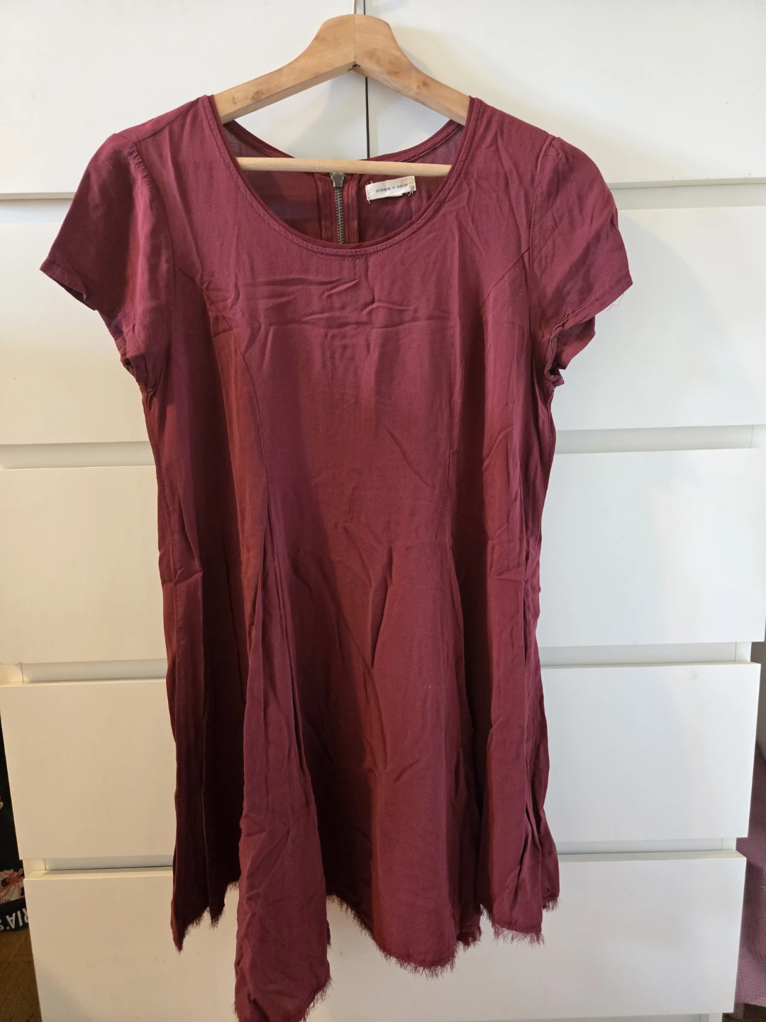 Burgundy fit and flare summer Dress - photo 2