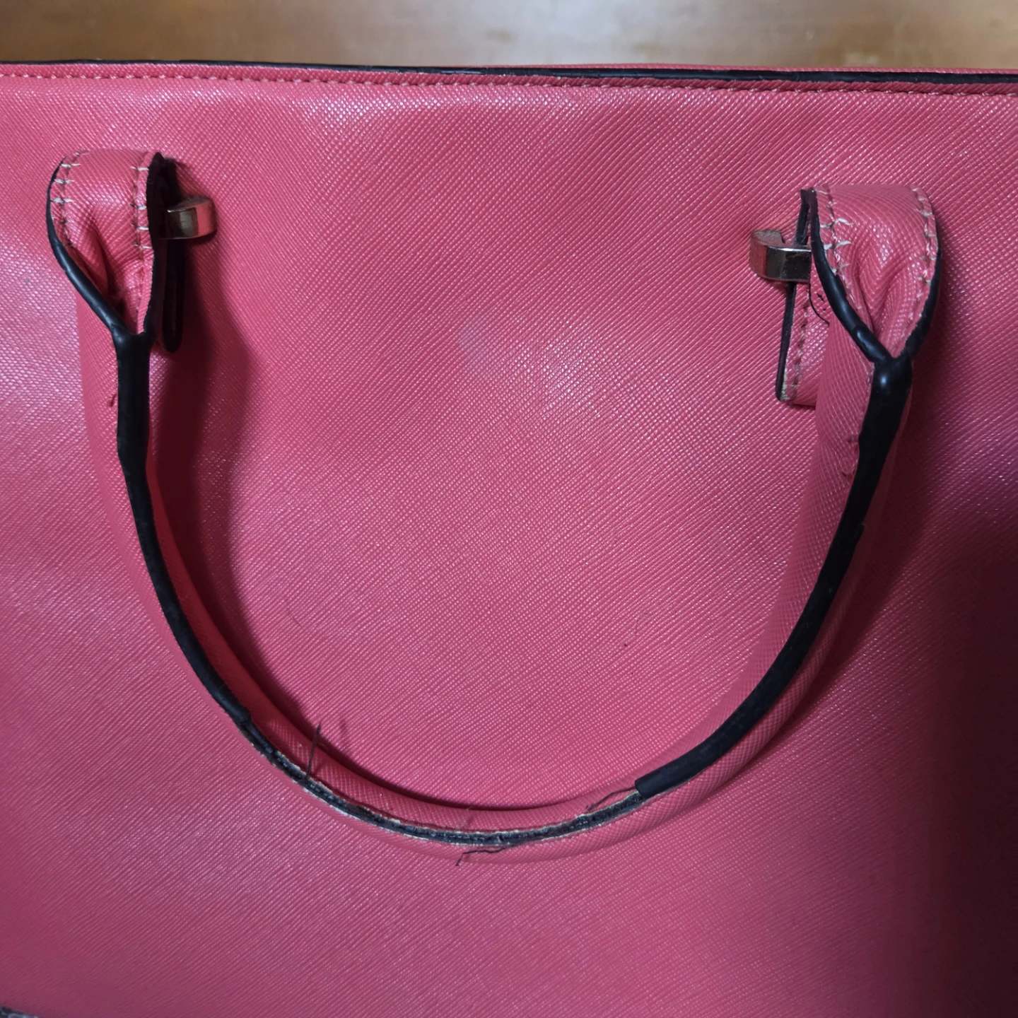 ⚽️ Pink Faux Leather Tote Handbag - photo 3