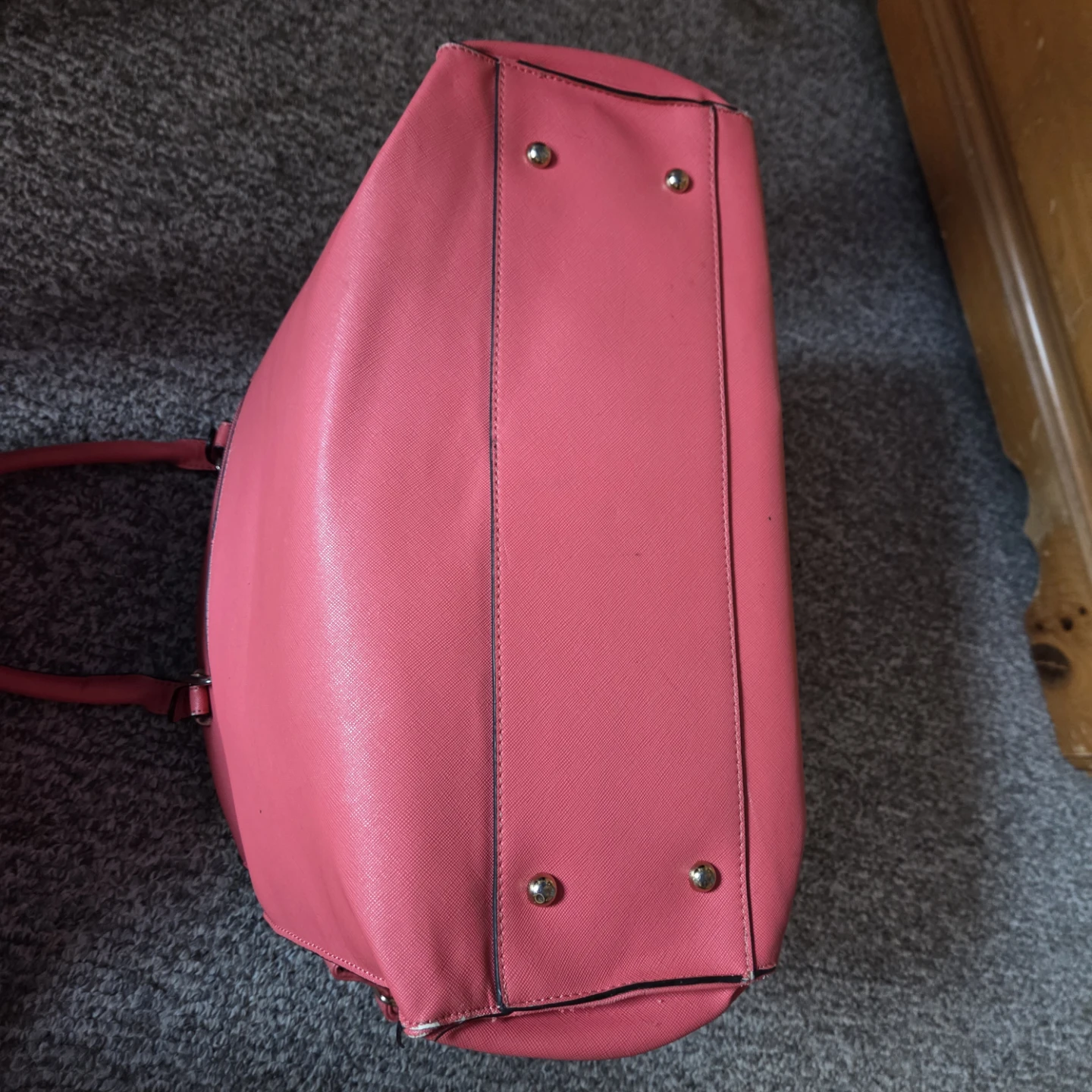 ⚽️ Pink Faux Leather Tote Handbag - photo 5