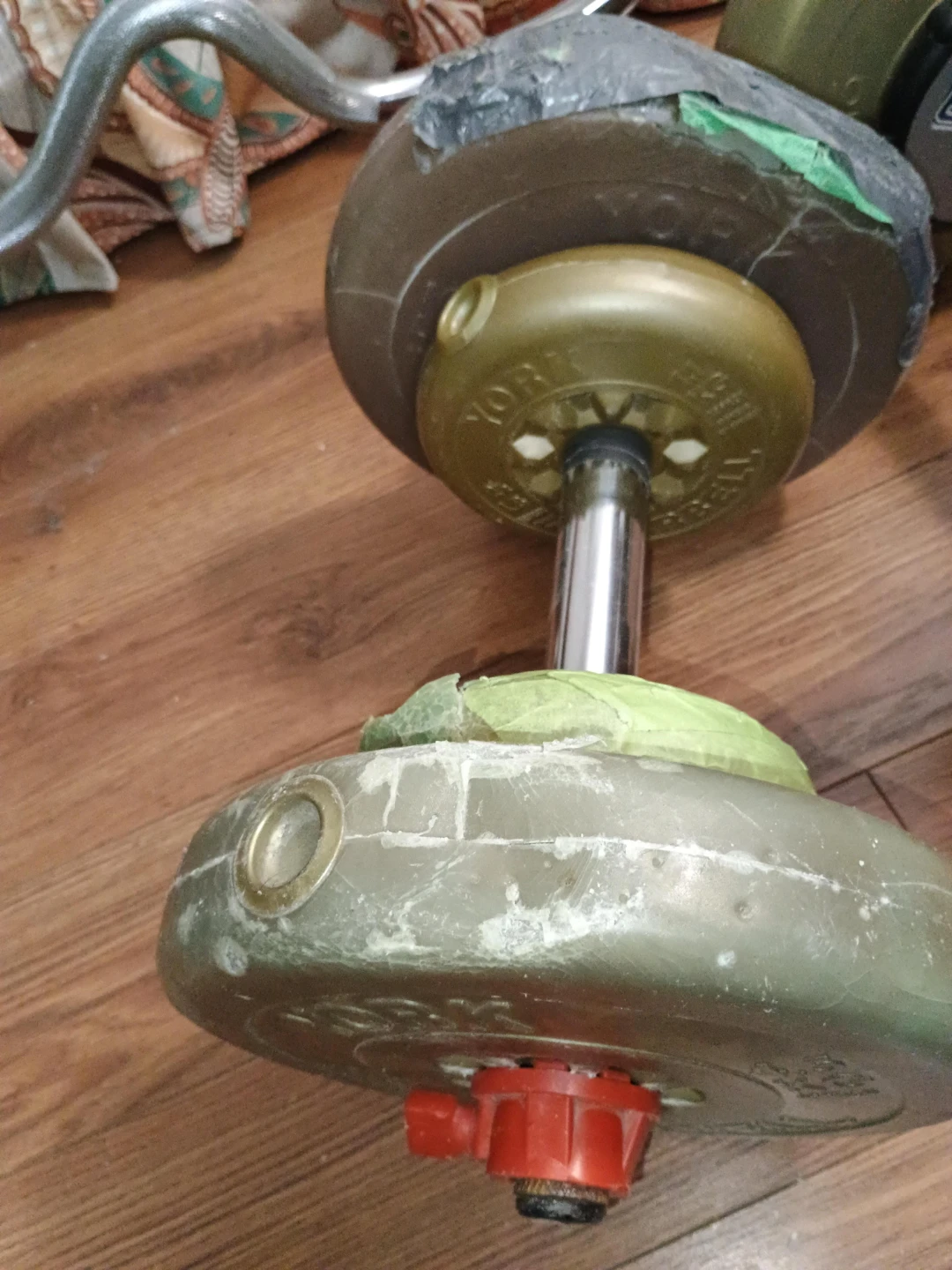 ⚽ 2 sets York Weight Plates and Dumbbells ~25lbs - photo 2
