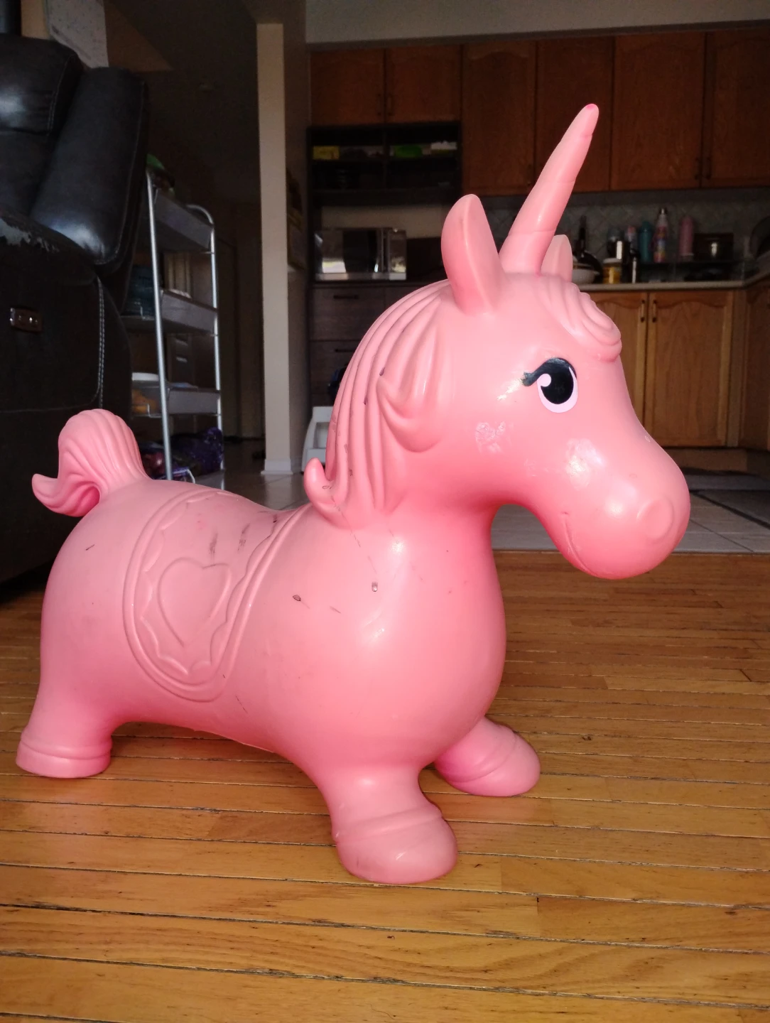 Pink Inflatable Unicorn Hopper Toy - photo 4