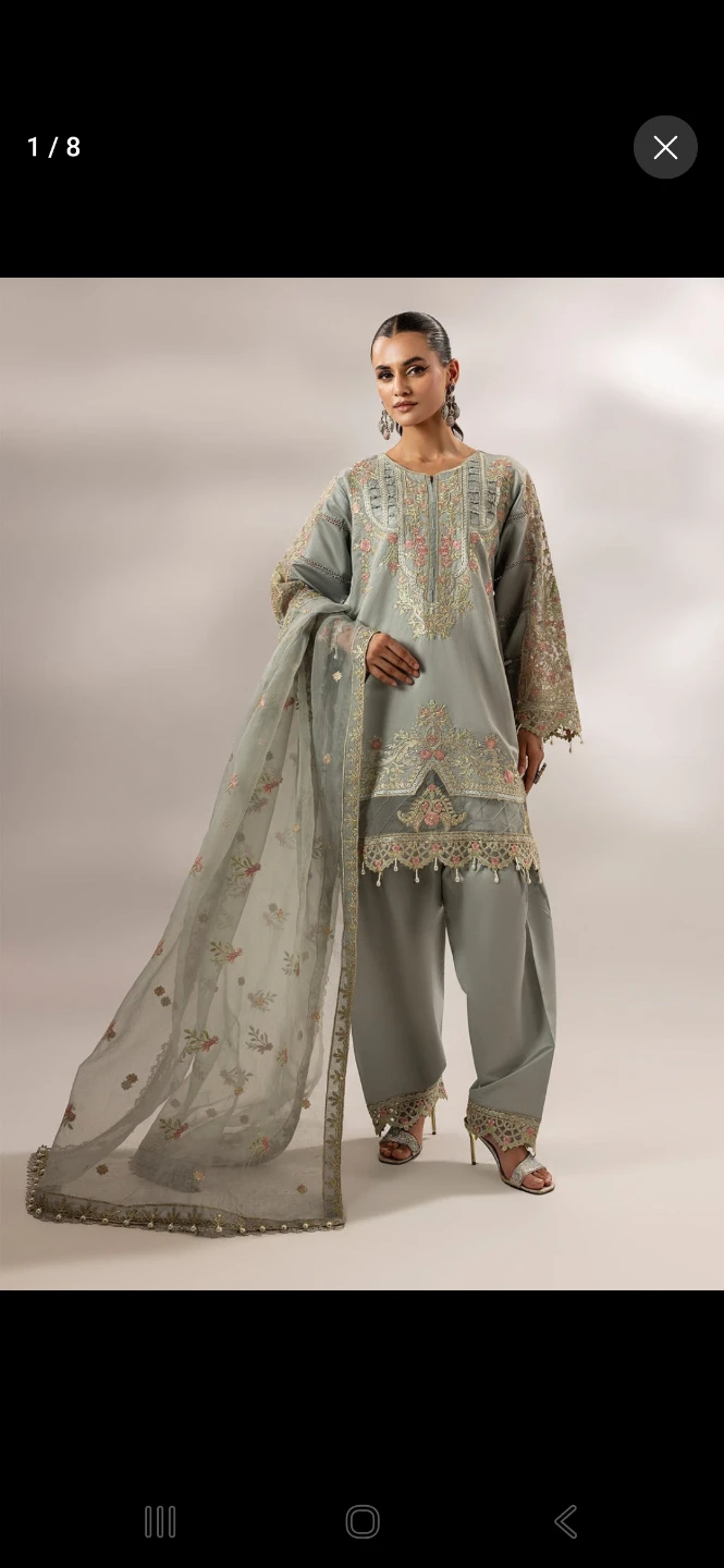 Embroidered Shalwar Kameez Suit with Dupatta