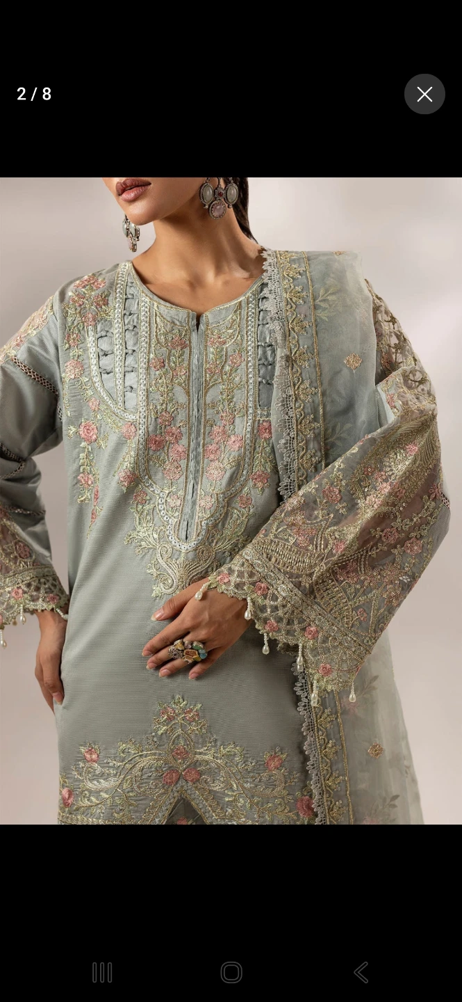 Embroidered Shalwar Kameez Suit with Dupatta - photo 2