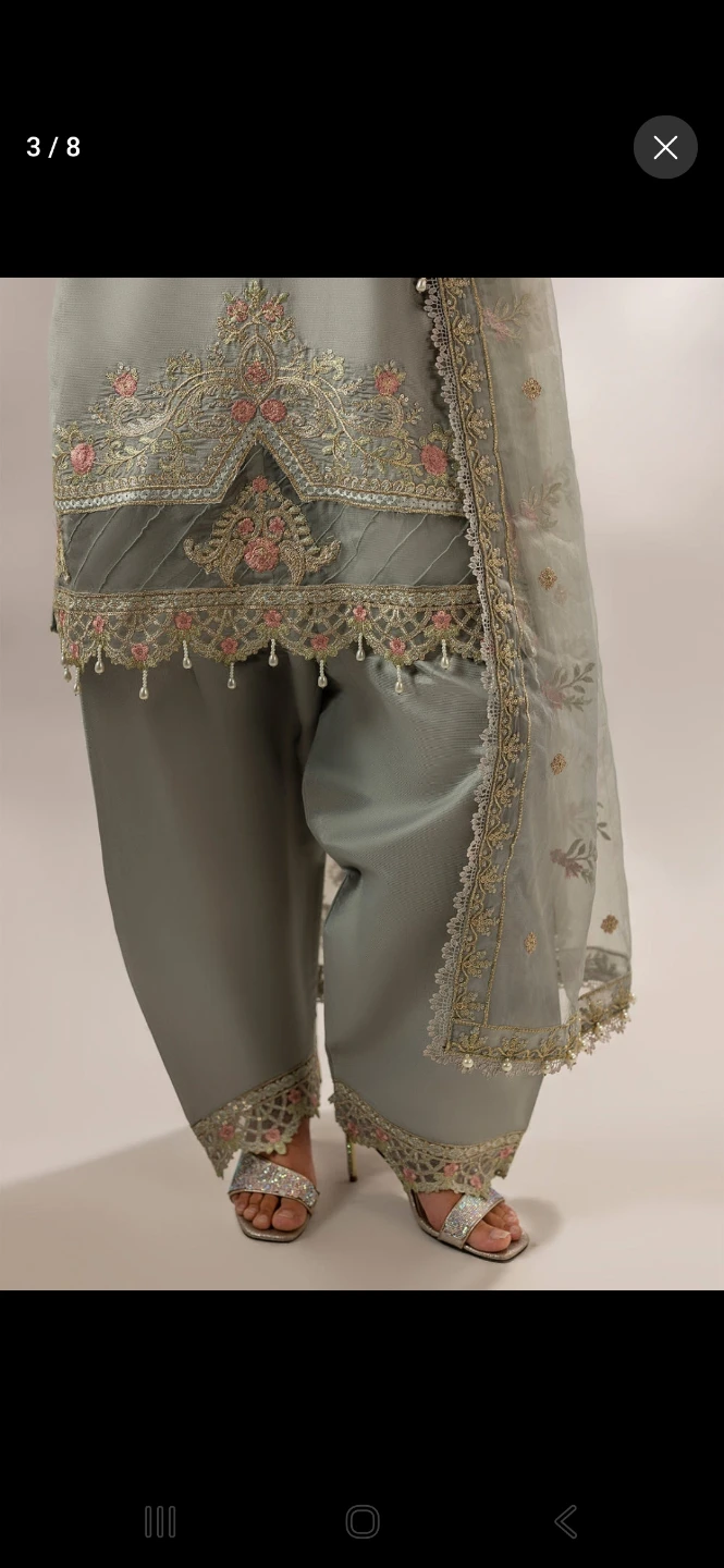 Embroidered Shalwar Kameez Suit with Dupatta - photo 3
