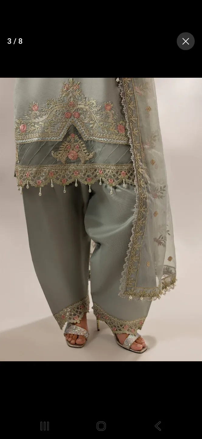Embroidered Shalwar Kameez Suit with Dupatta - photo 3