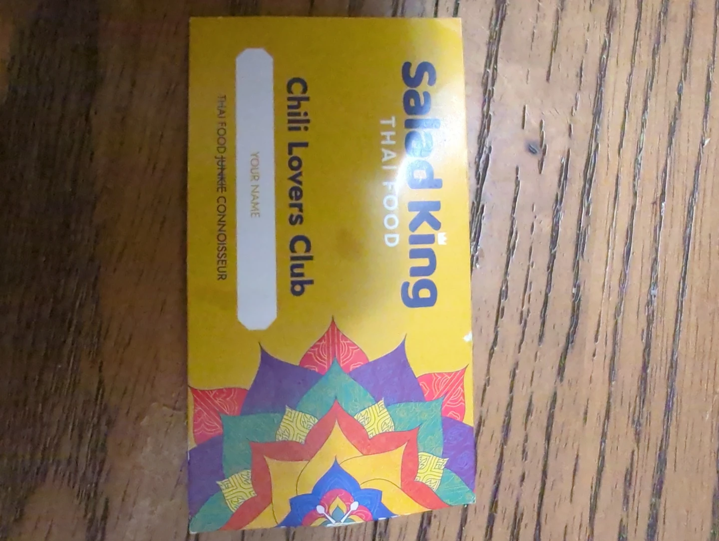 Salad King Chili Lovers Club Card #free
