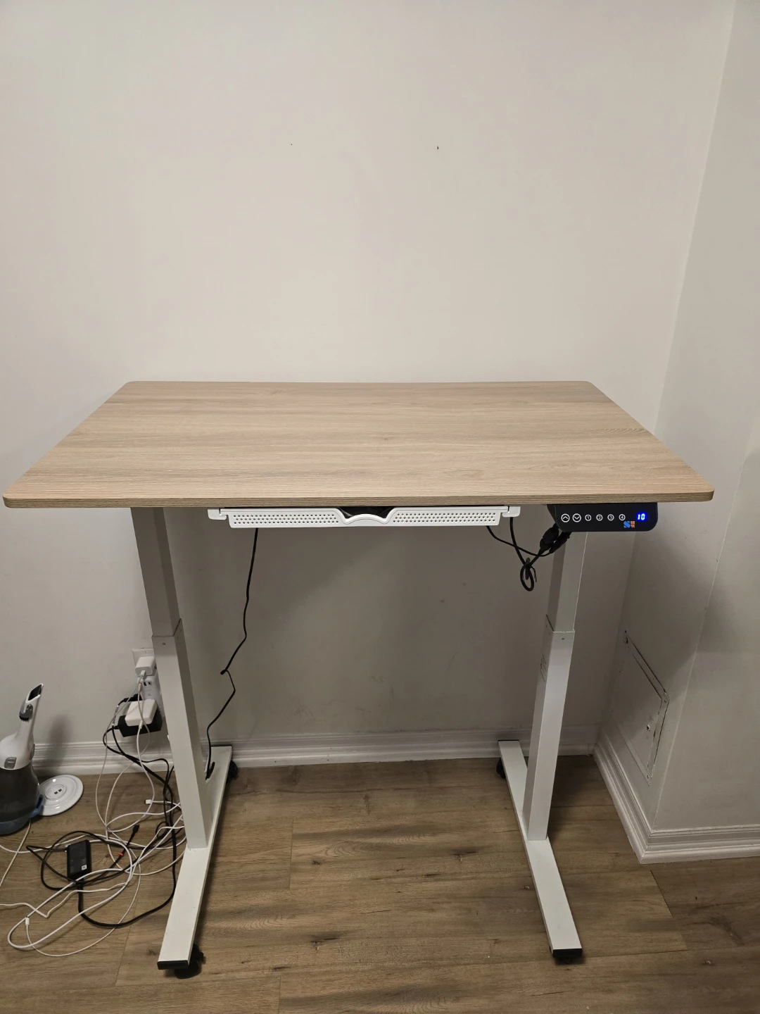 SHW 40-Inch Mobile Electric Height Adjustable Desk with Drawer - photo 3