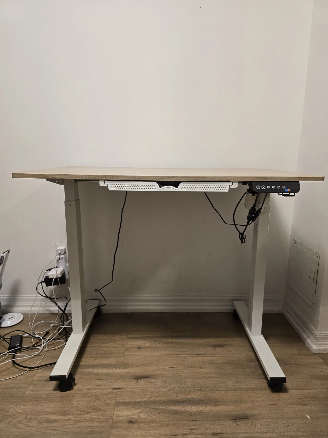 SHW 40-Inch Mobile Electric Height Adjustable Desk with Drawer - photo 4