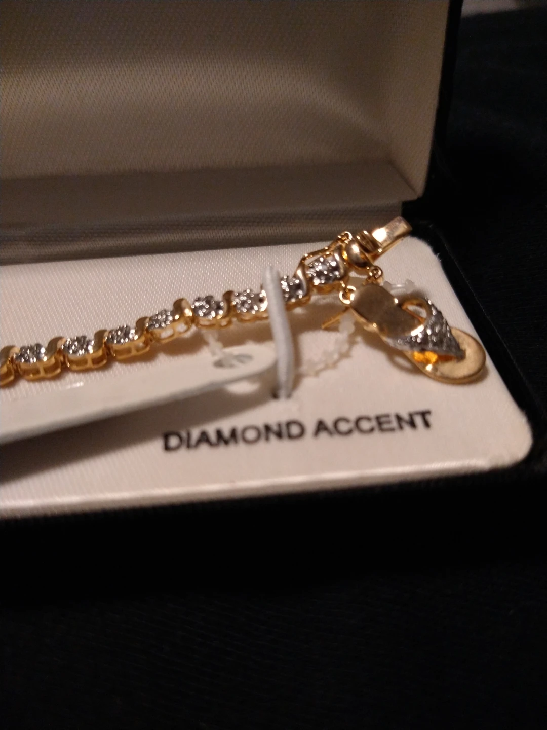 925 Sterling Silver Diamond Accent Gold Plated Tennis Bracelet - photo 3