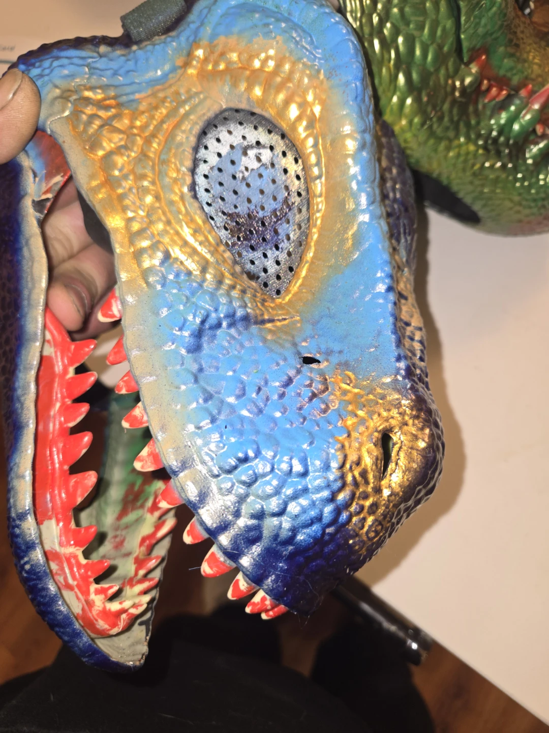 Custom painted 2pc Dinosaur Masks - photo 4