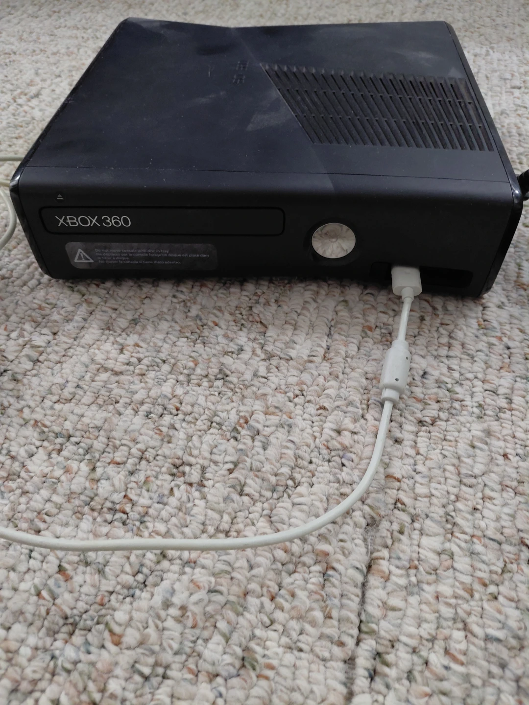 Xbox 360 Slim Console (black) with Controller and Power Adapter
