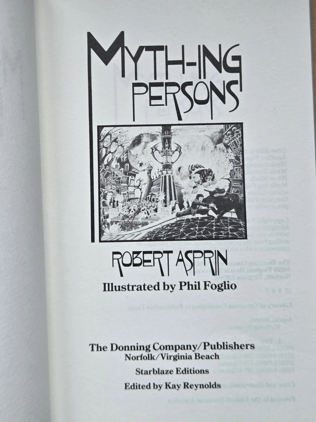 Myth-ing Persons by Robert Asprin (1984 Vintage Starblaze) - photo 2