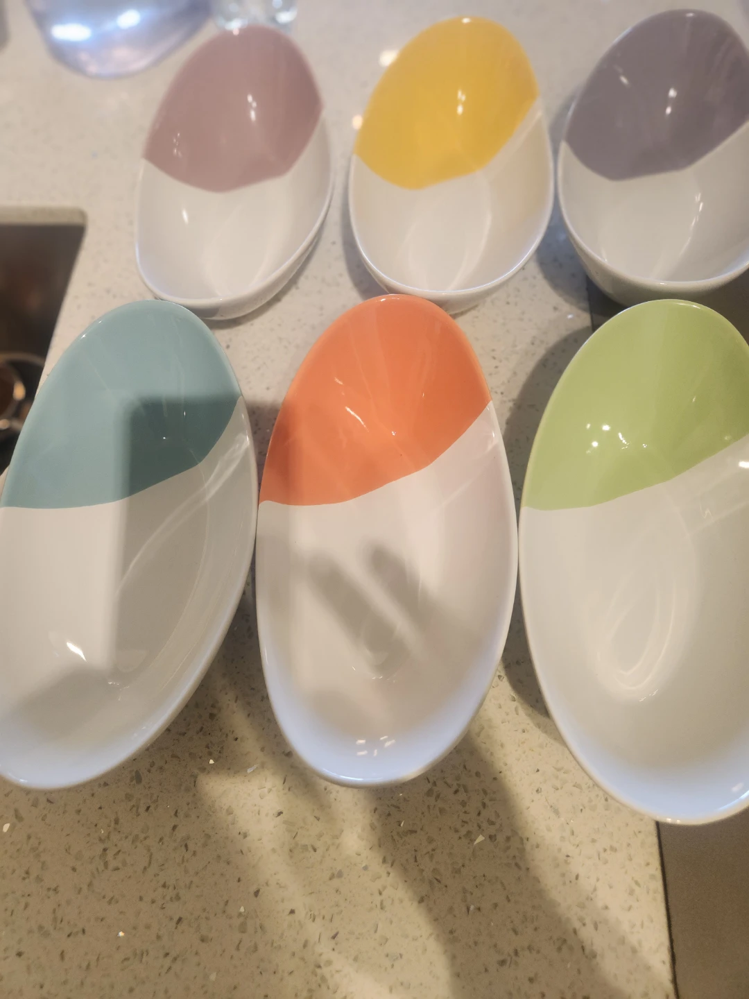 Set of 6 colourful oval dipping bowls - photo 2