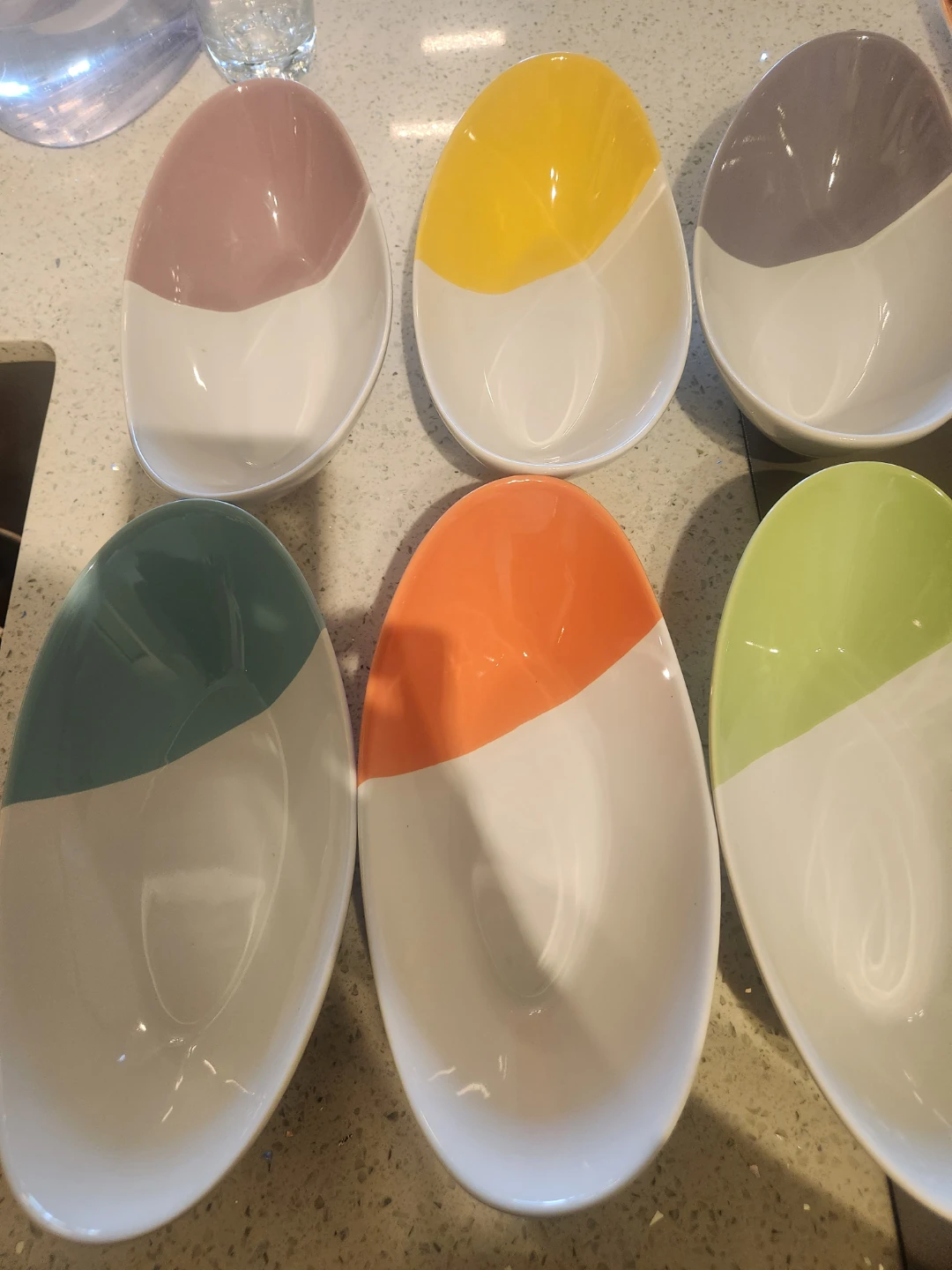 Set of 6 colourful oval dipping bowls - photo 3