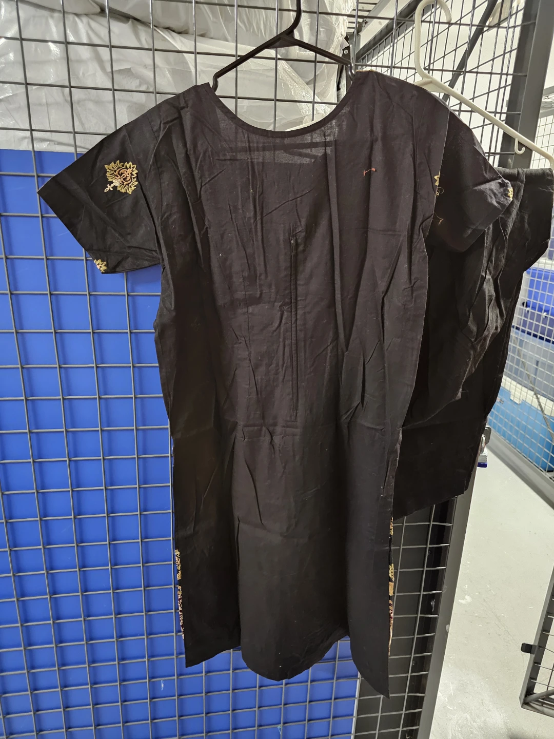 Black Indian Kurti with Pants and Dupatta Set - photo 5