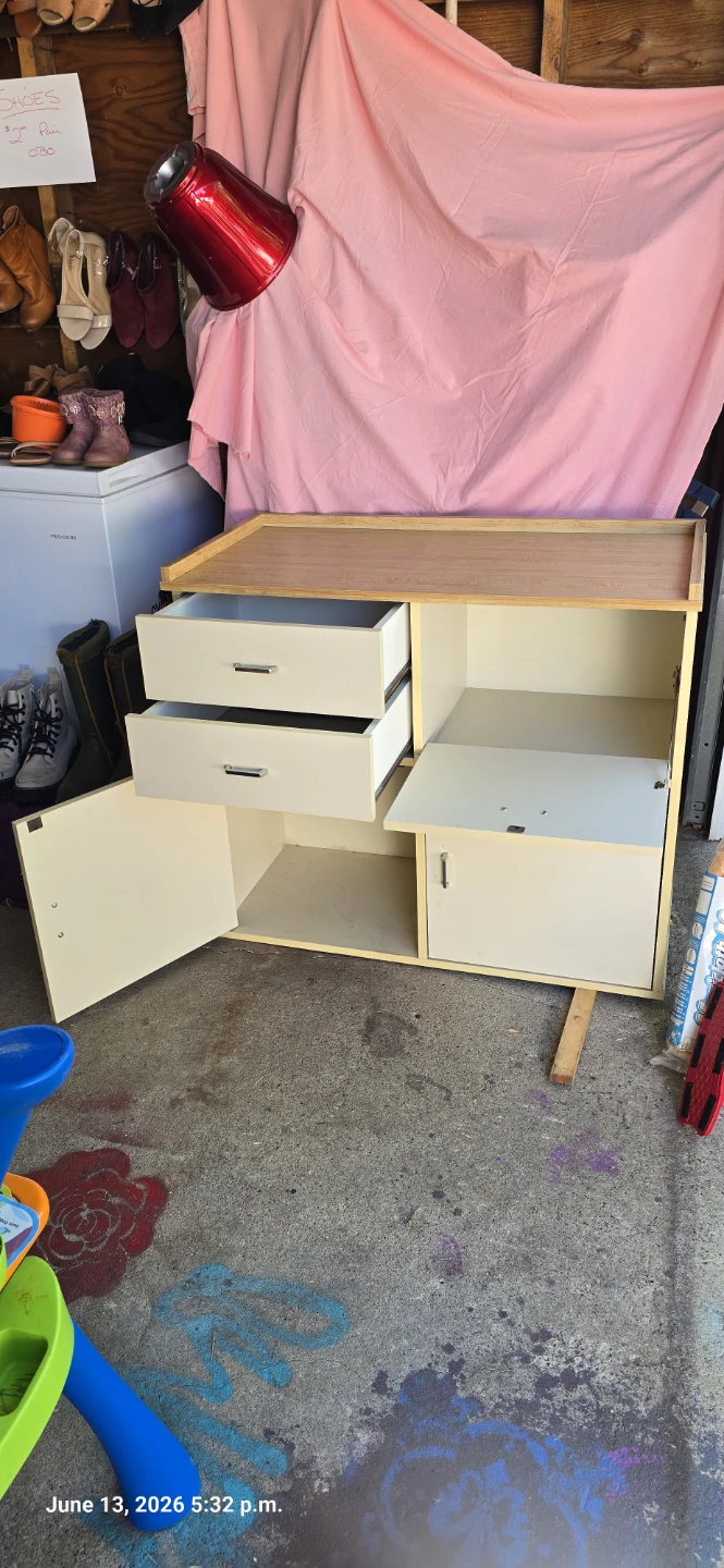 Vintage Storage Cabinet with Drawers and Doors - photo 2