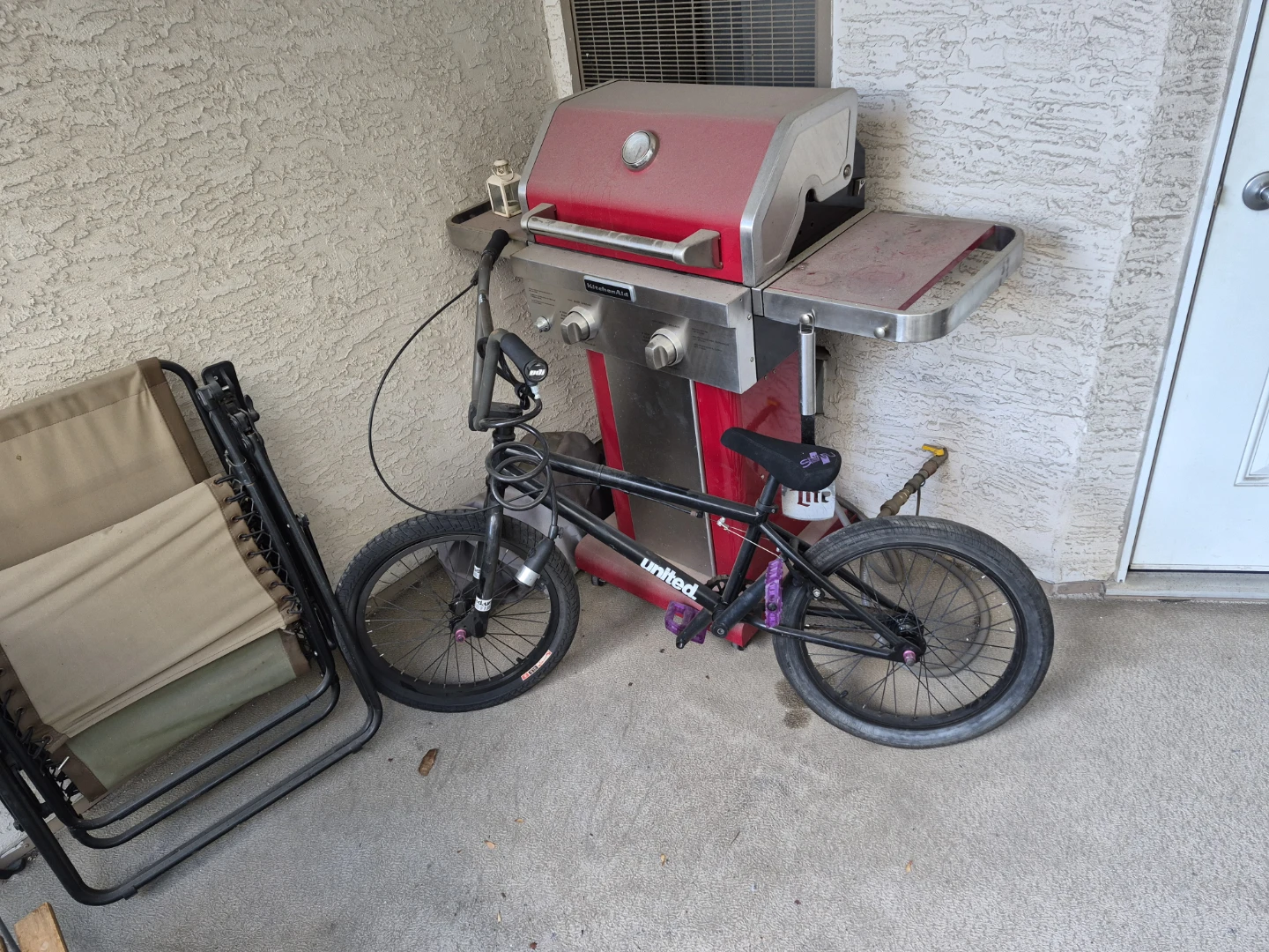 United BMX Bike with Purple Pedals