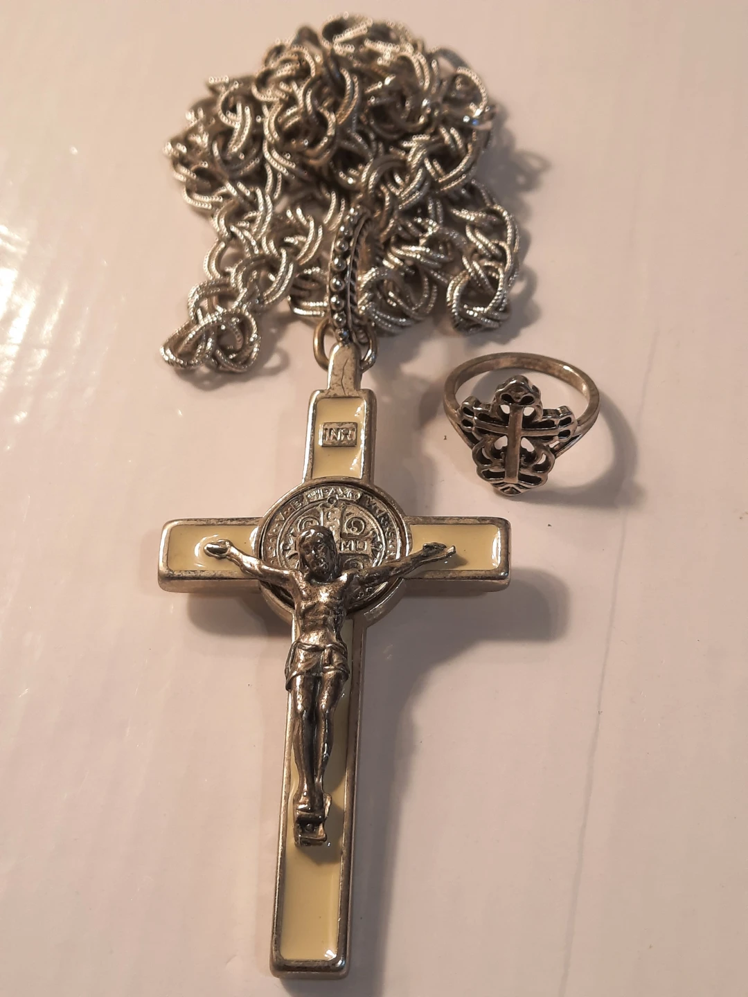 Cross Necklace and Ring Set