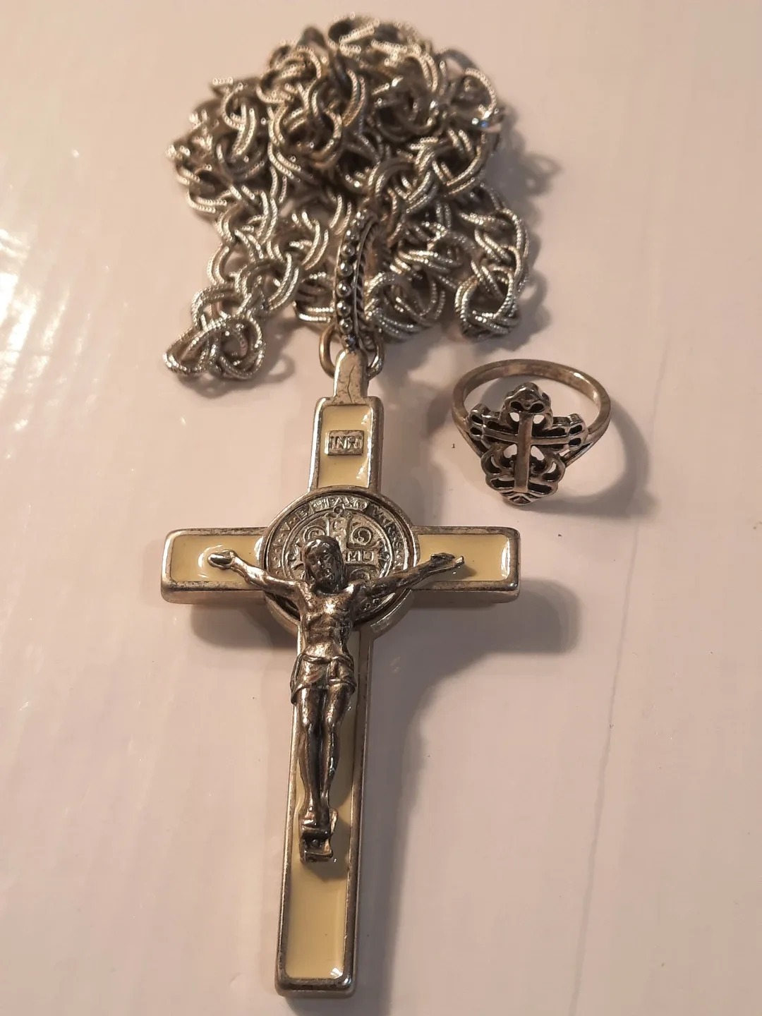 Cross Necklace and Ring Set