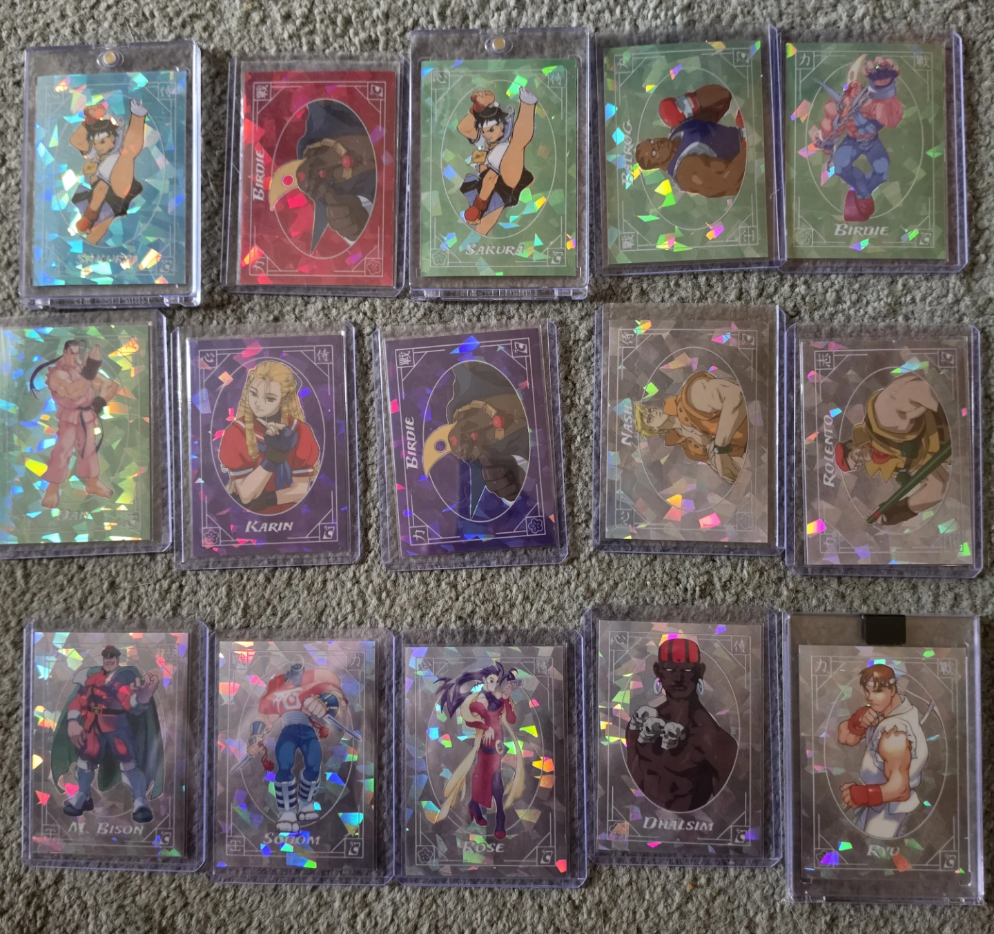 Street Fighter Alpha Trading Cards - 15 Lot Gemstone Cards