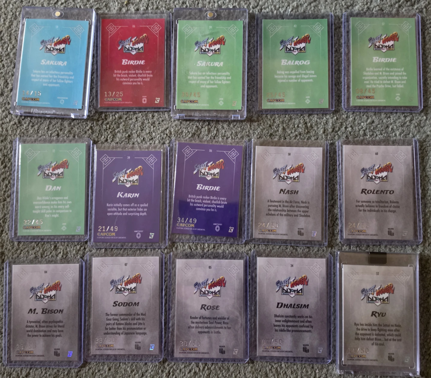 Street Fighter Alpha Trading Cards - 15 Lot Gemstone Cards - photo 2
