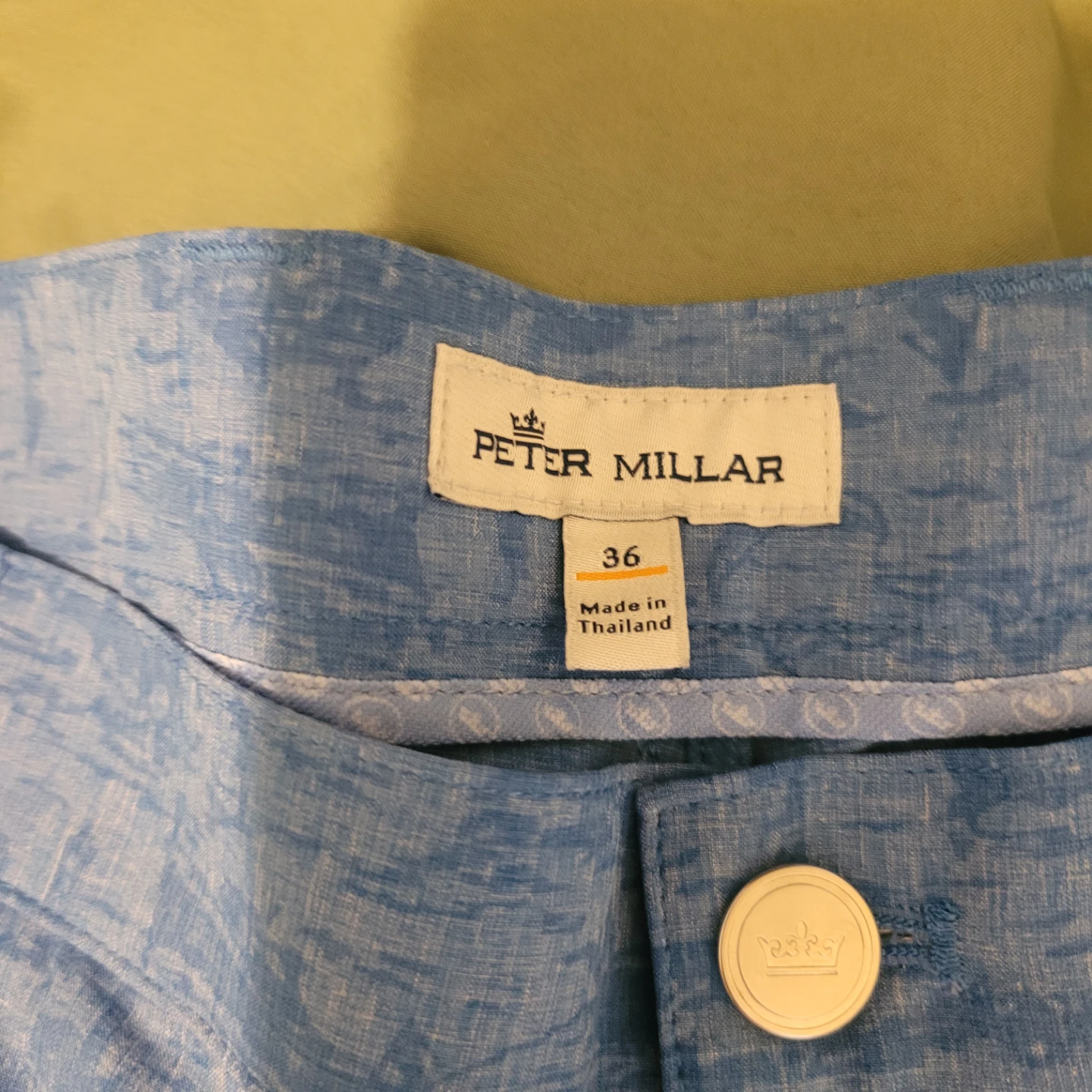 $50 Peter Millar Men's Size W36 Blue Patterned Golf Shorts - photo 4