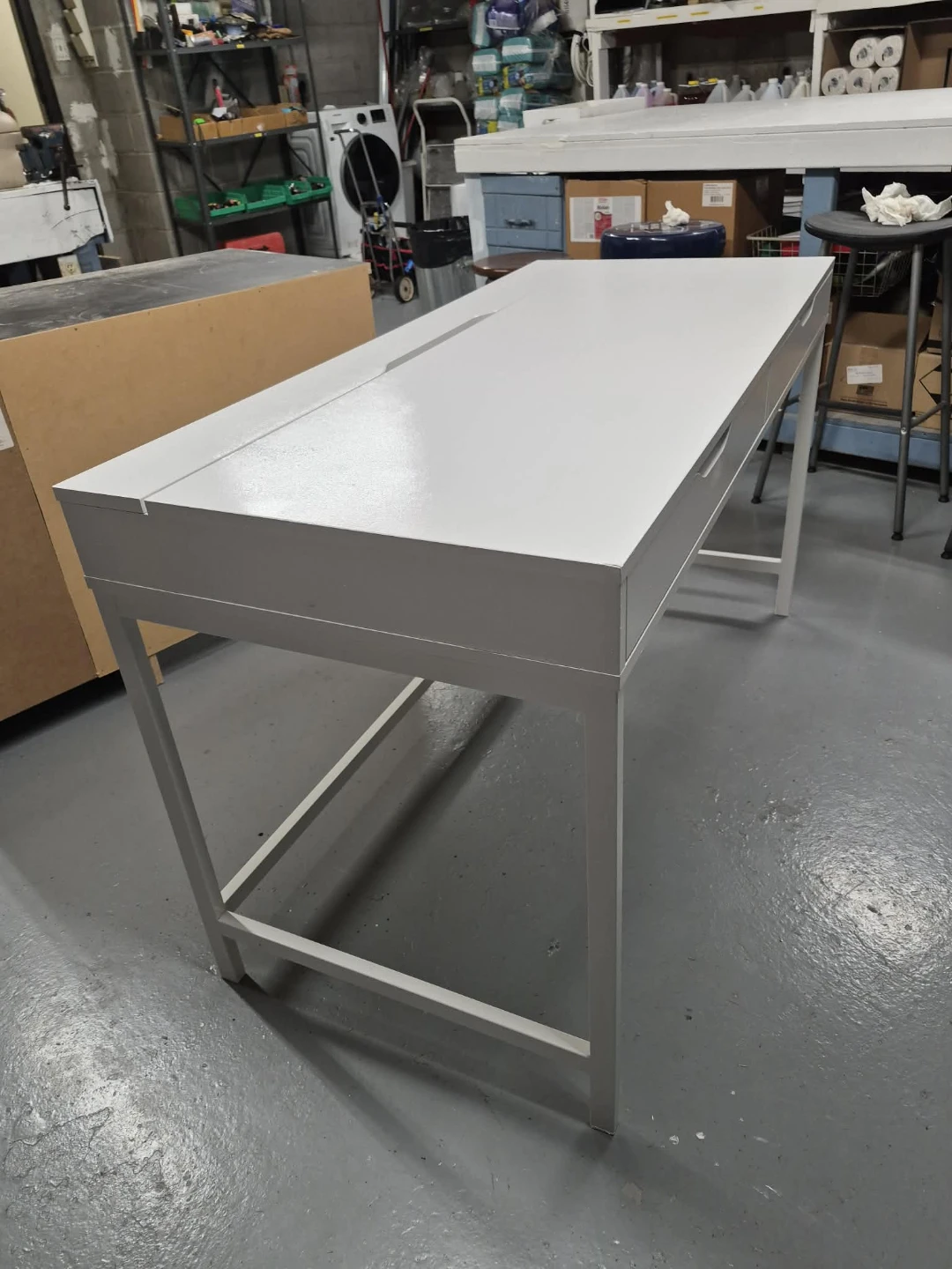 White Desk with Two Drawers - photo 5