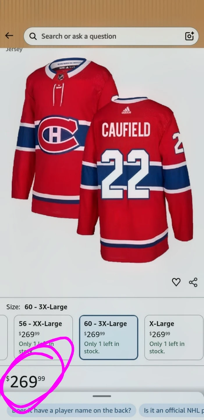 Montreal Canadiens Cole Caufield Jersey - photo 4