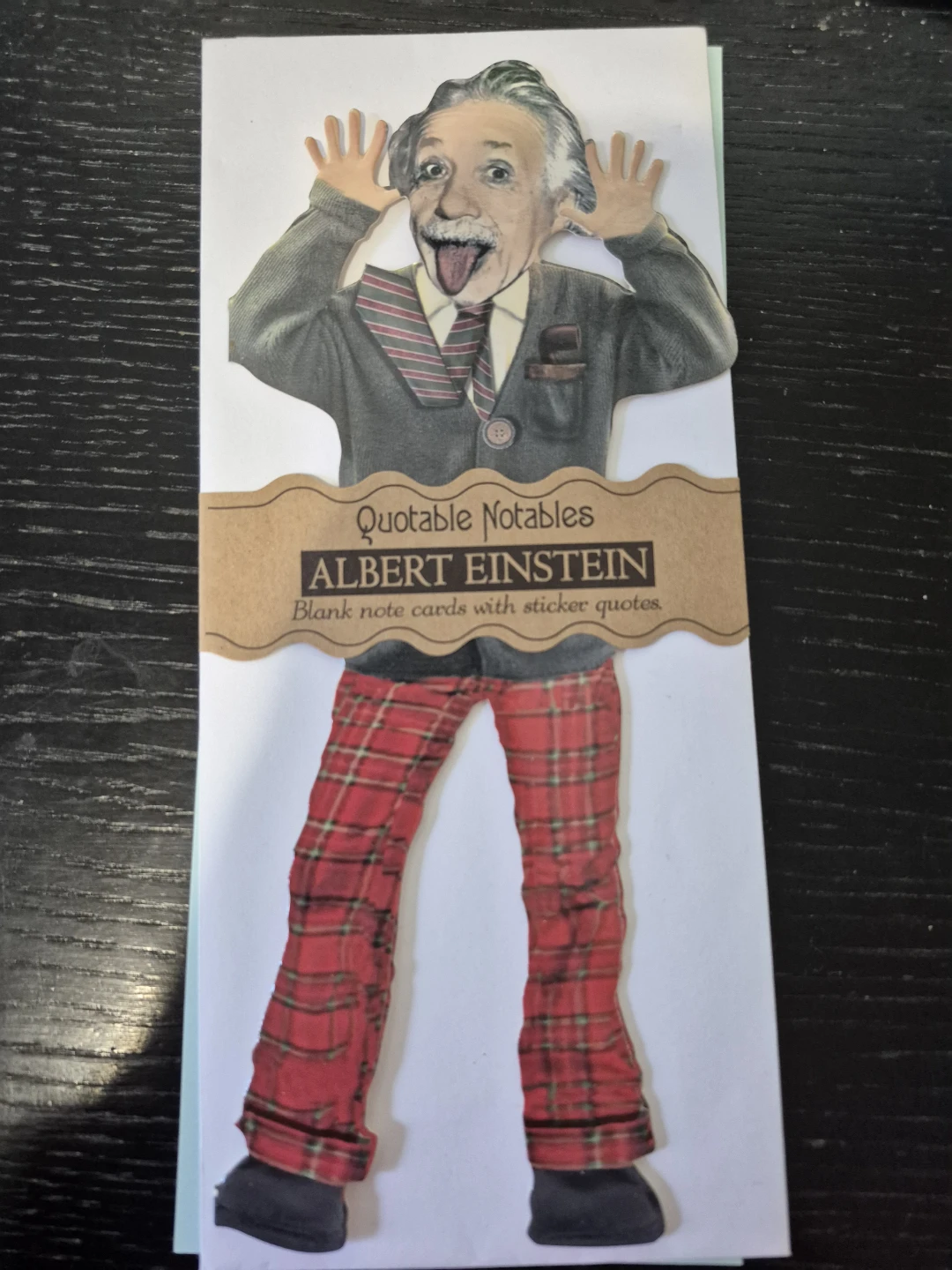 Albert Einstein Getting Card with Sticker Sheet