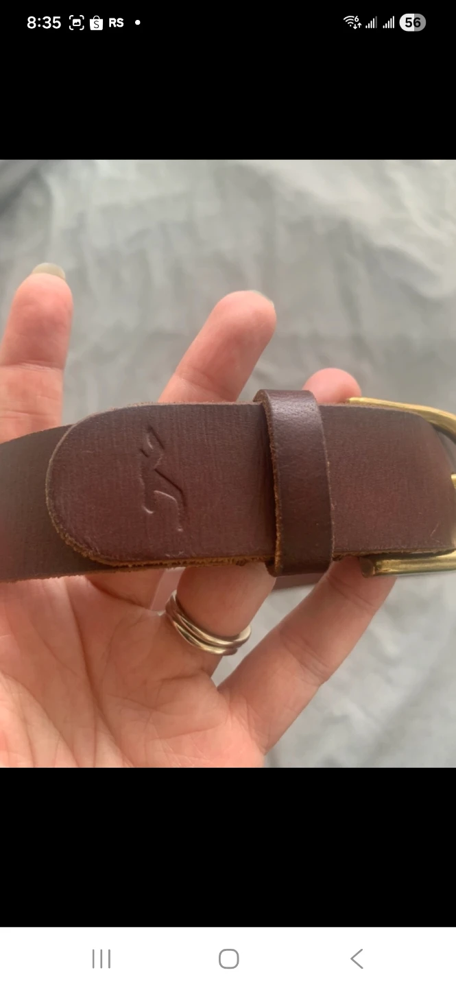 BNWOT Hollister brown leather belt size 27-32inches