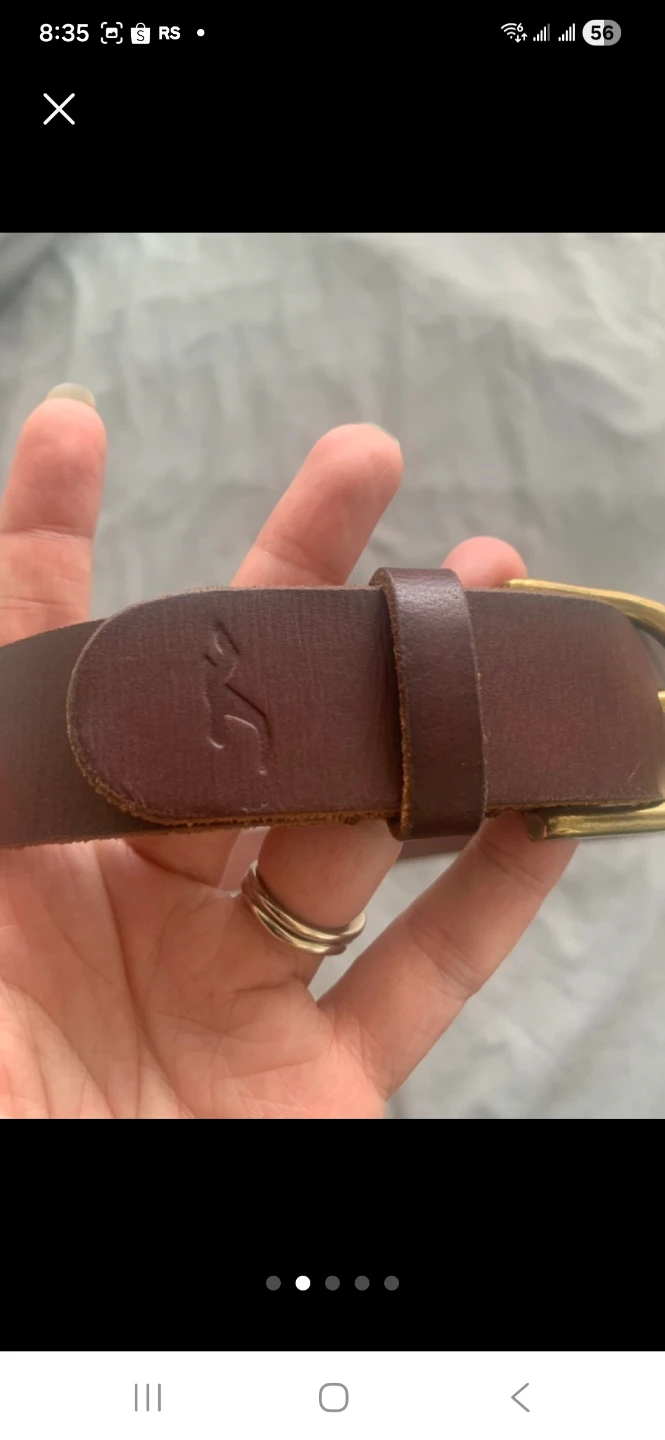 BNWOT Hollister brown leather belt size 27-32inches - photo 2