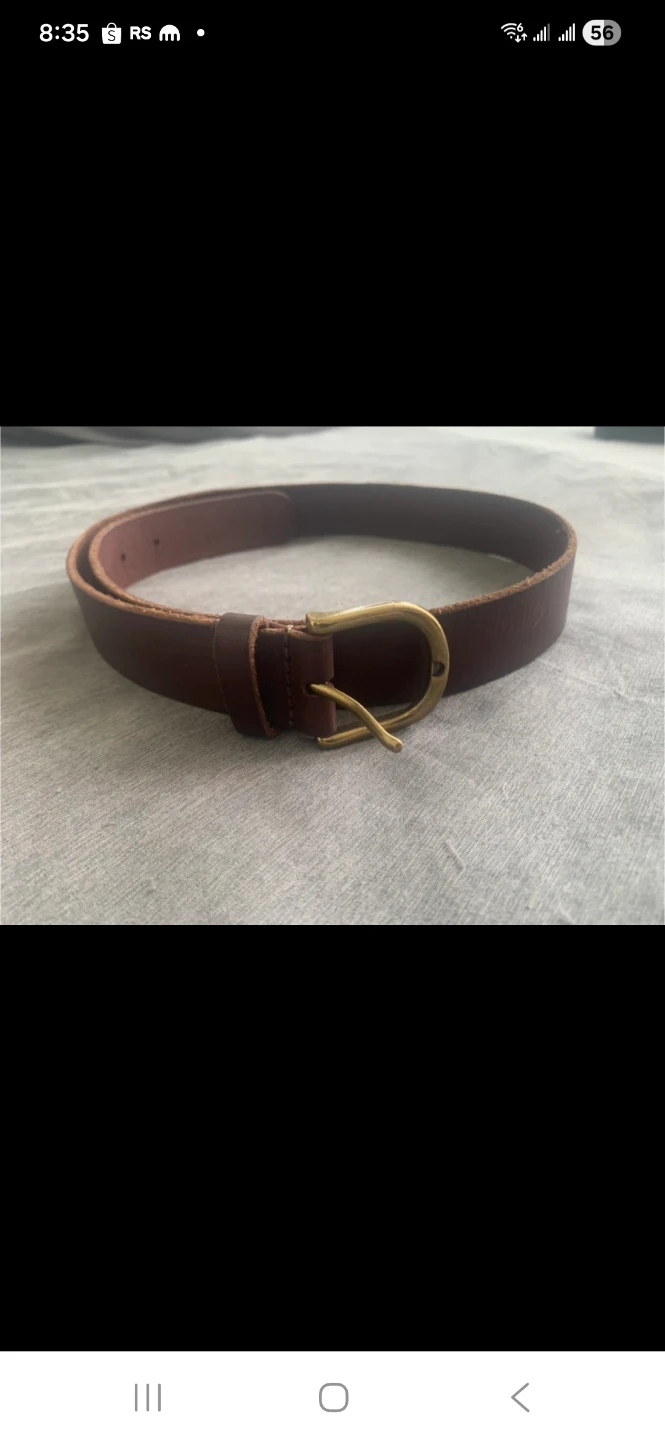BNWOT Hollister brown leather belt size 27-32inches - photo 3