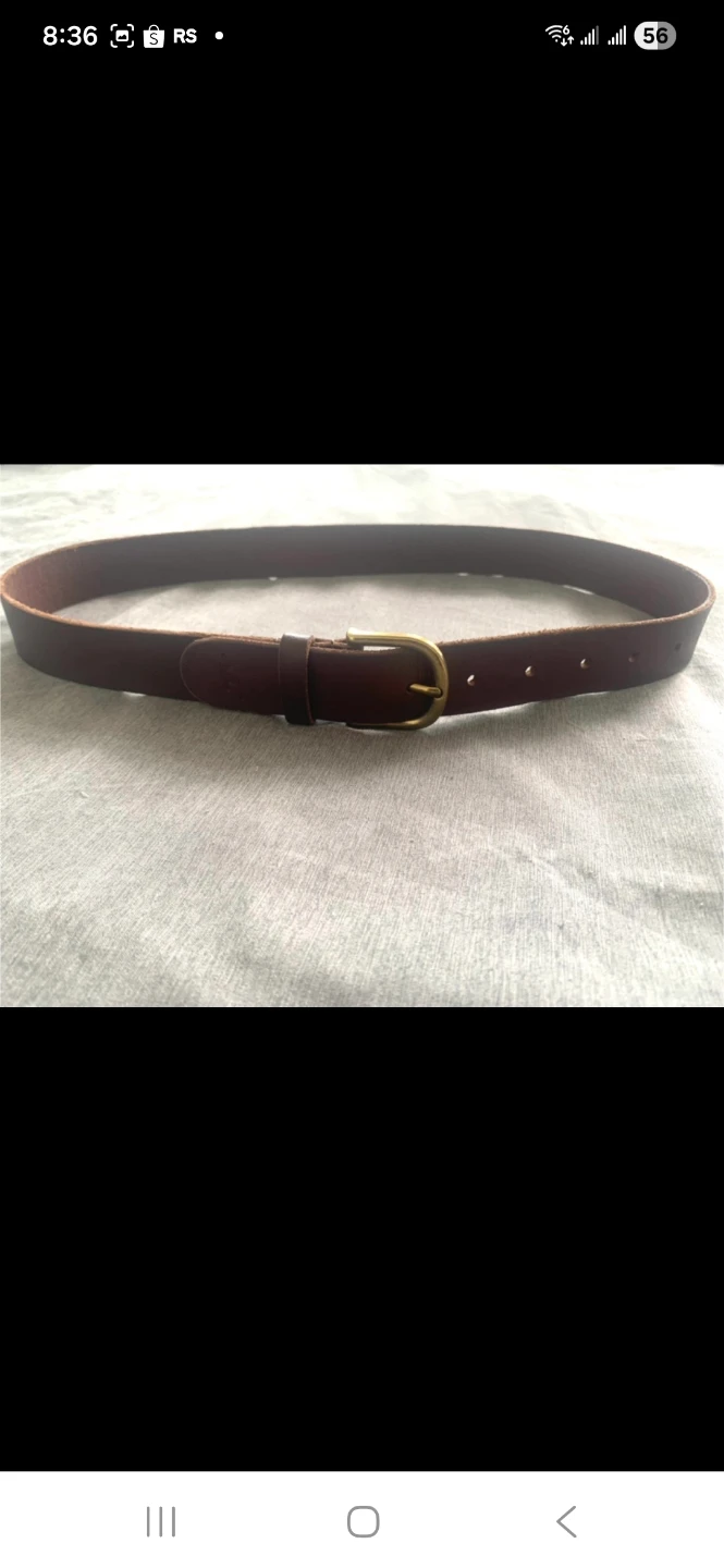 BNWOT Hollister brown leather belt size 27-32inches - photo 4