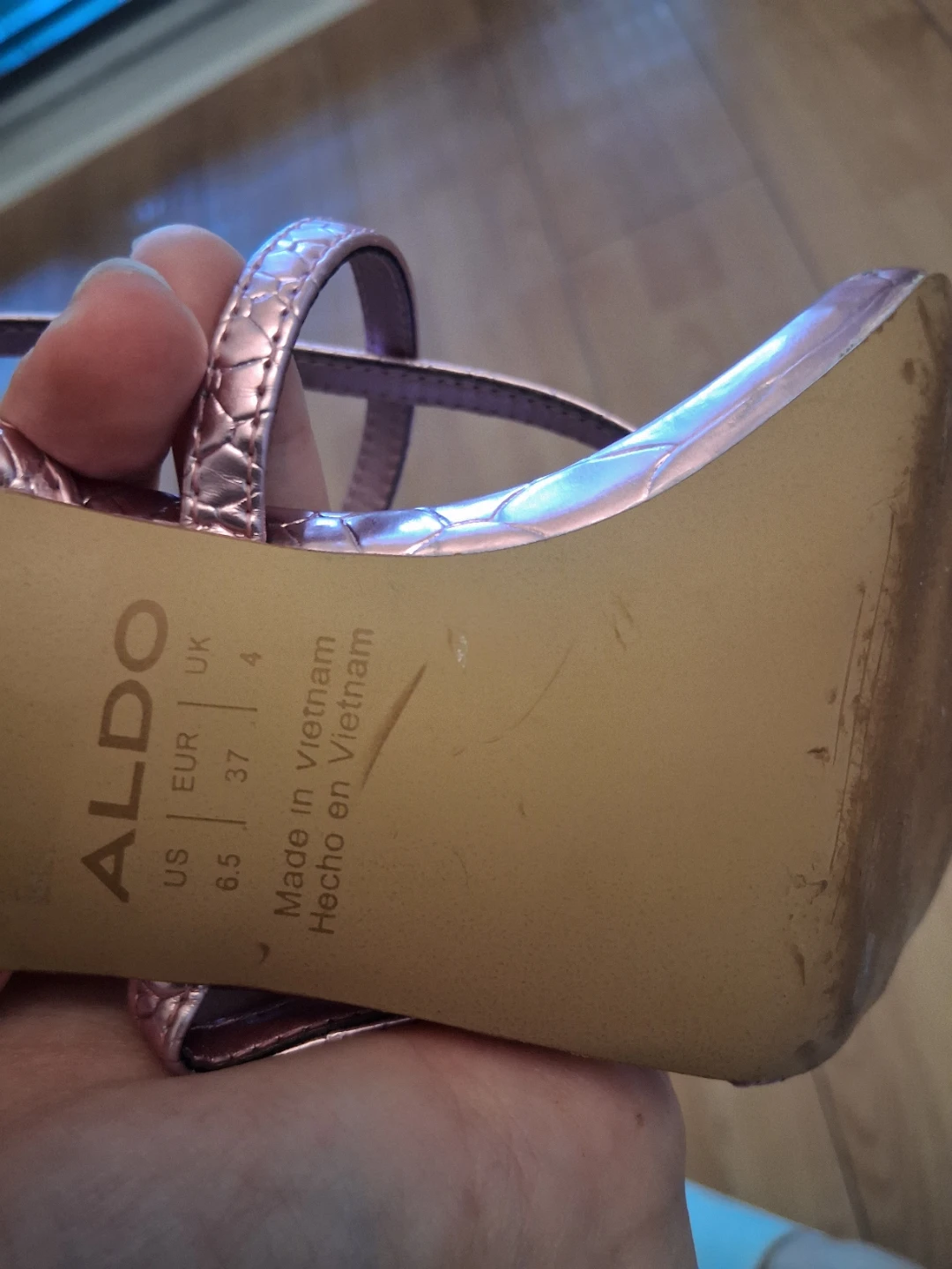 ALDO Rose Gold Strappy Heels y2k - photo 3