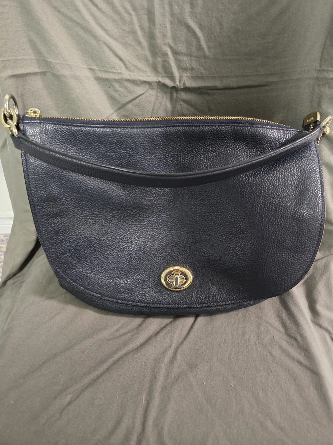 Coach Pebble Messenger Bag - Navy