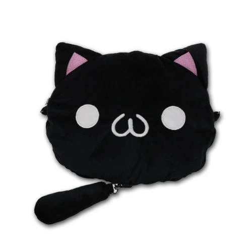 ⚽ Black Cat Plush Crossbody Bag - photo 3