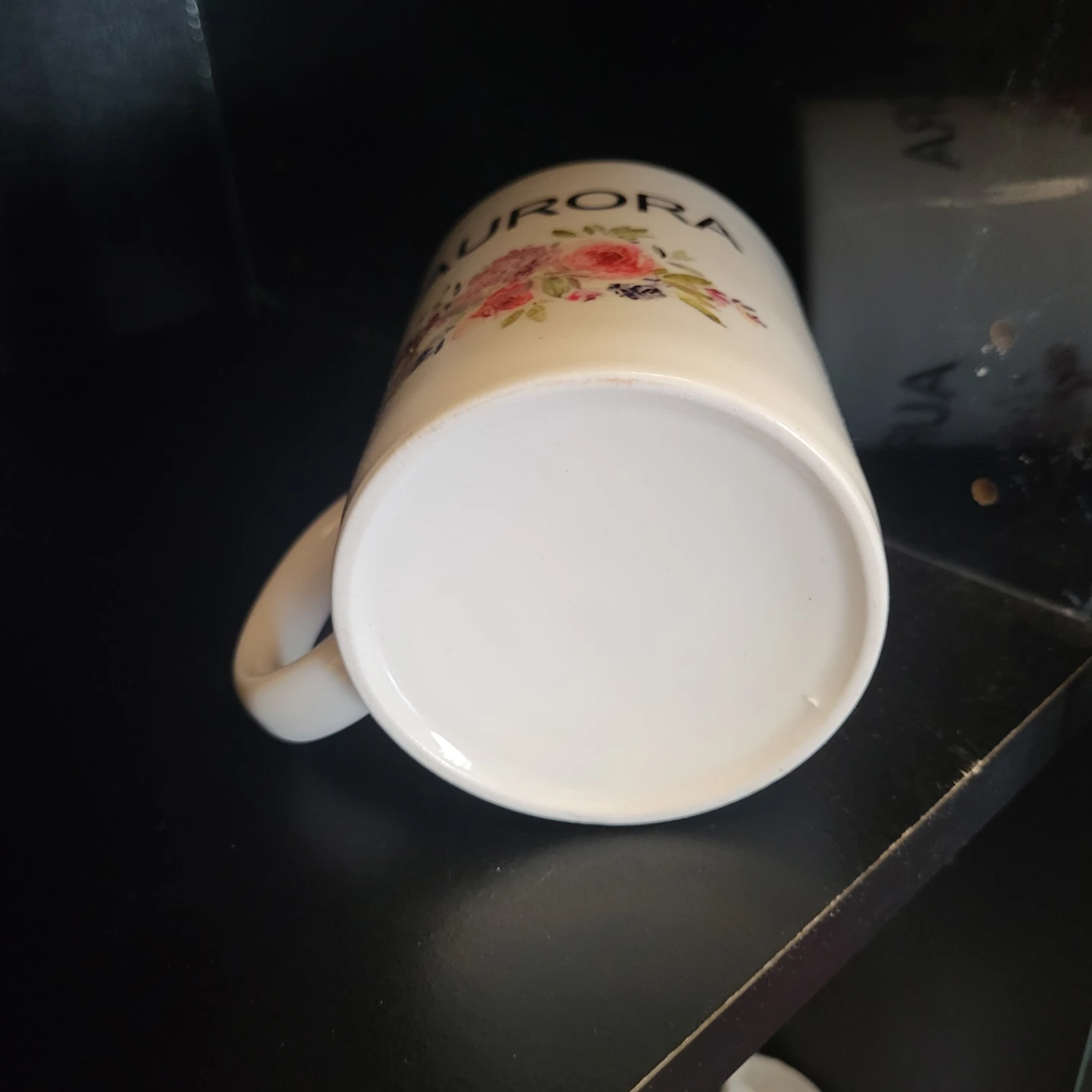 Personalized Mug with 'AURORA' Name and Floral Design - photo 3