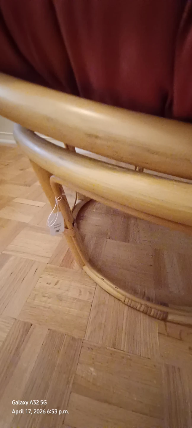 Papasan chair & footrest - photo 2