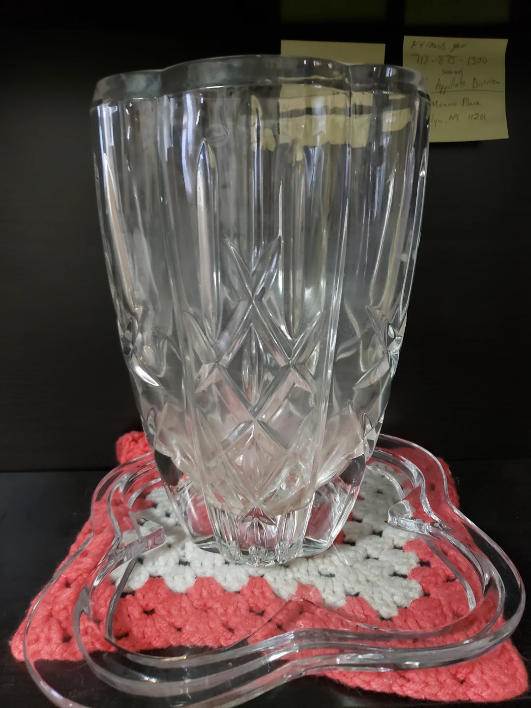 Crystal Cut Glass Vase