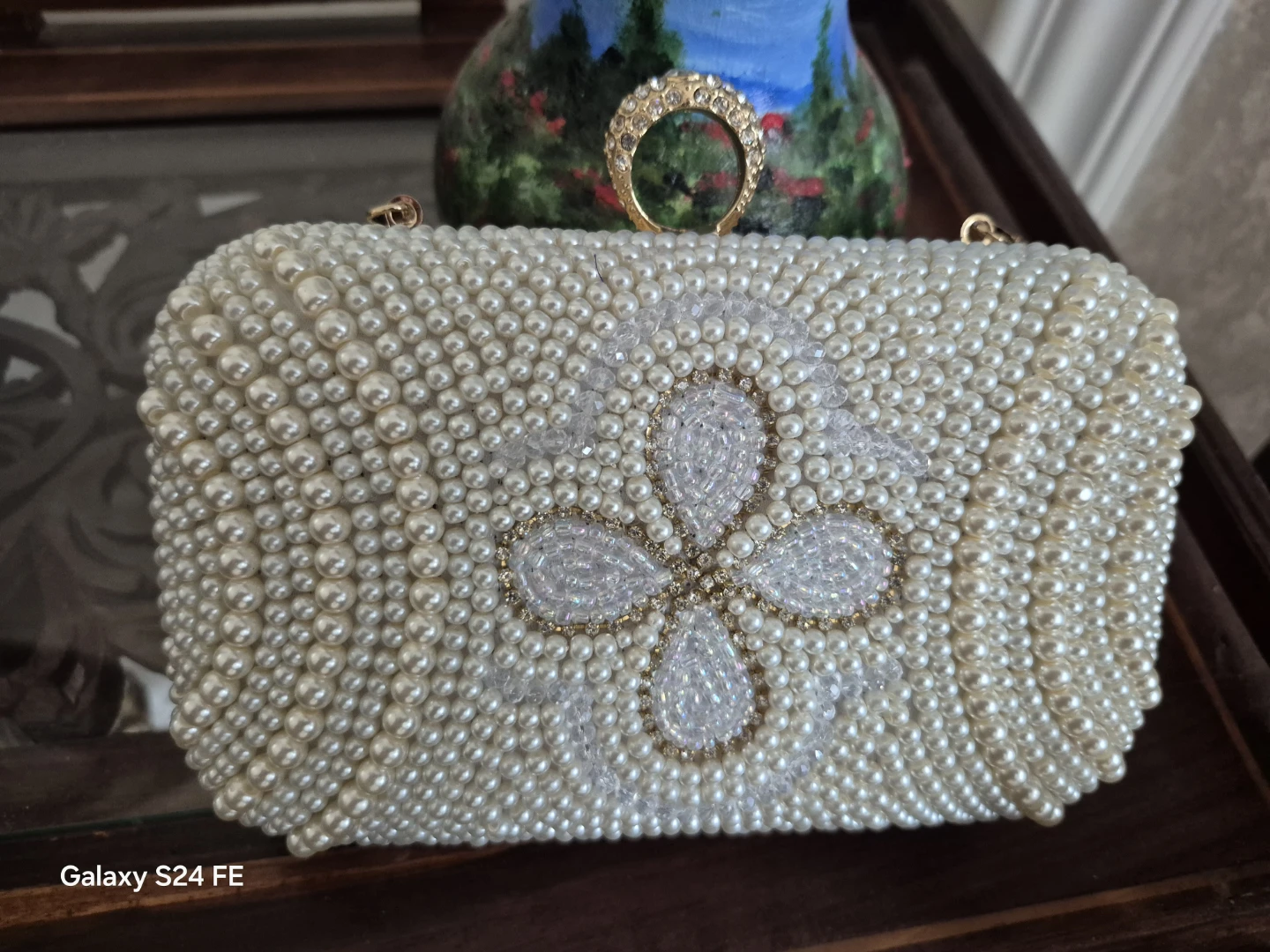 Beaded Clutch Purse new
