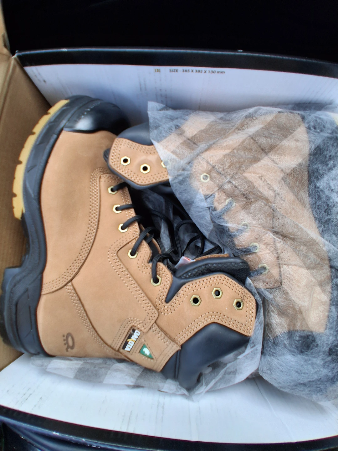 Dakota Men's 8" Tan Quad Comfort Work Boots Size 11